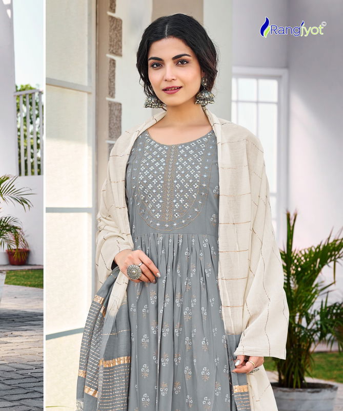 Siya By Rangjyot Jeavy Rayon Kurti With Bottom Dupatta Catalog